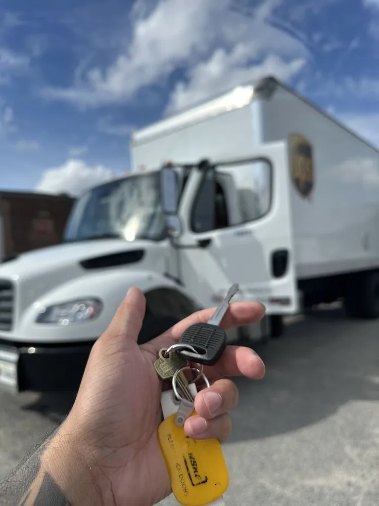Replacement key ready for a commercial delivery truck