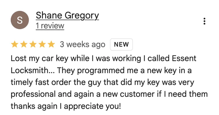 Google review from Shane Gregory